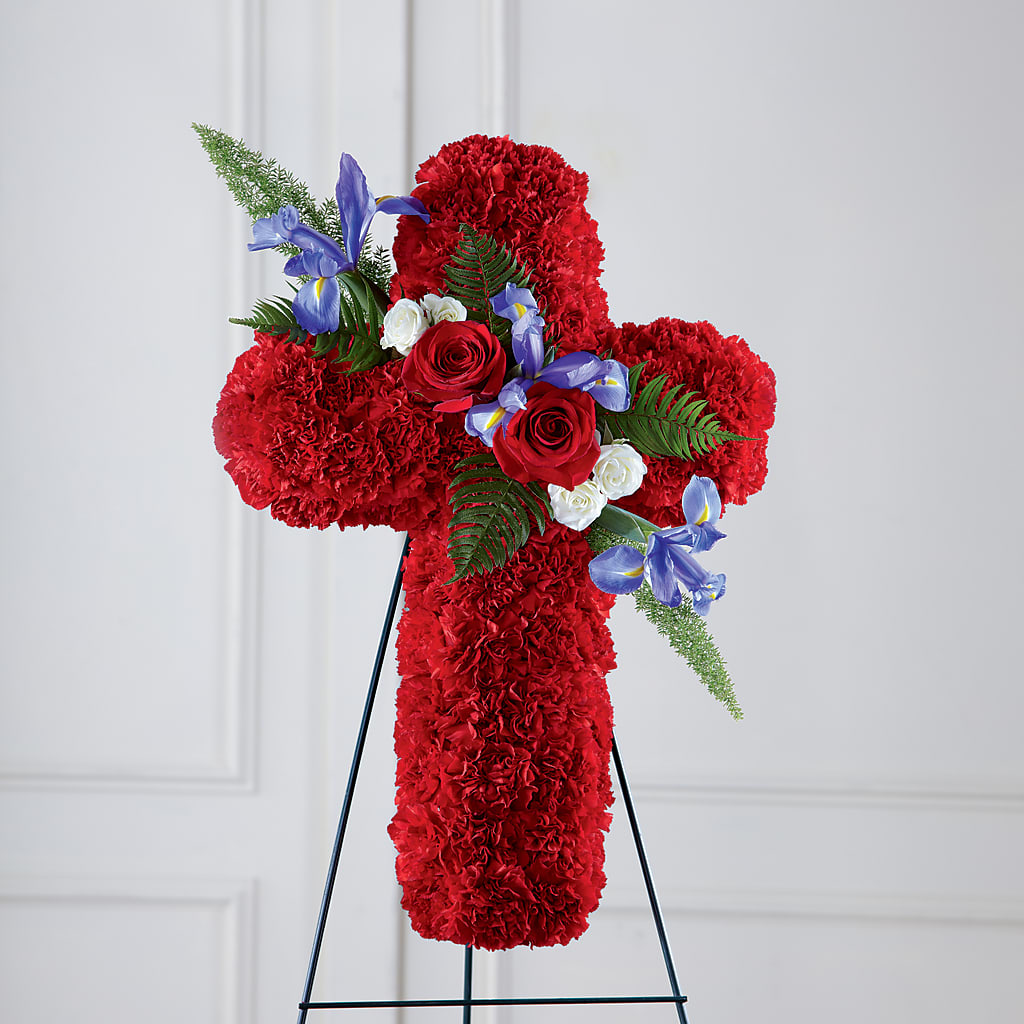 Faithful Hero Floral Cross – Gateway Florist, Rockwood TN