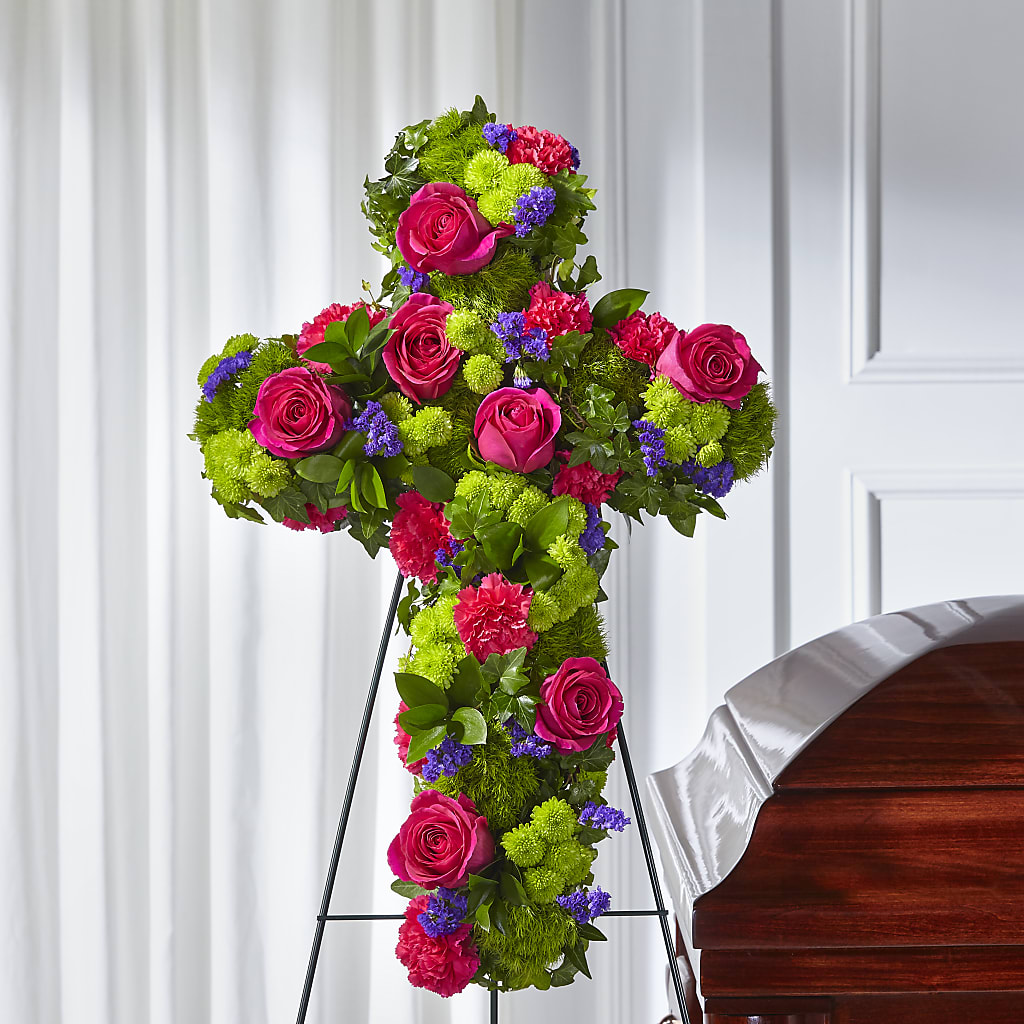 Tribute Rose Floral Cross – Gateway Florist, Rockwood TN