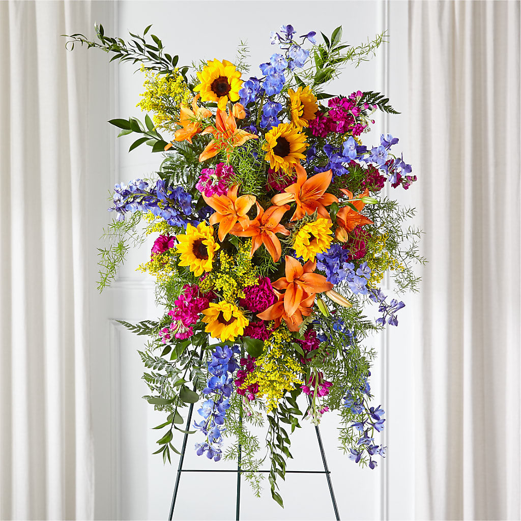 Sunlit Memories Standing Spray (Standard) – Gateway Florist, Rockwood TN