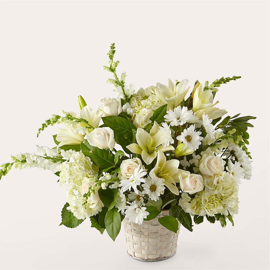 Ivory Elegance Floral Basket – Gateway Florist, Rockwood TN
