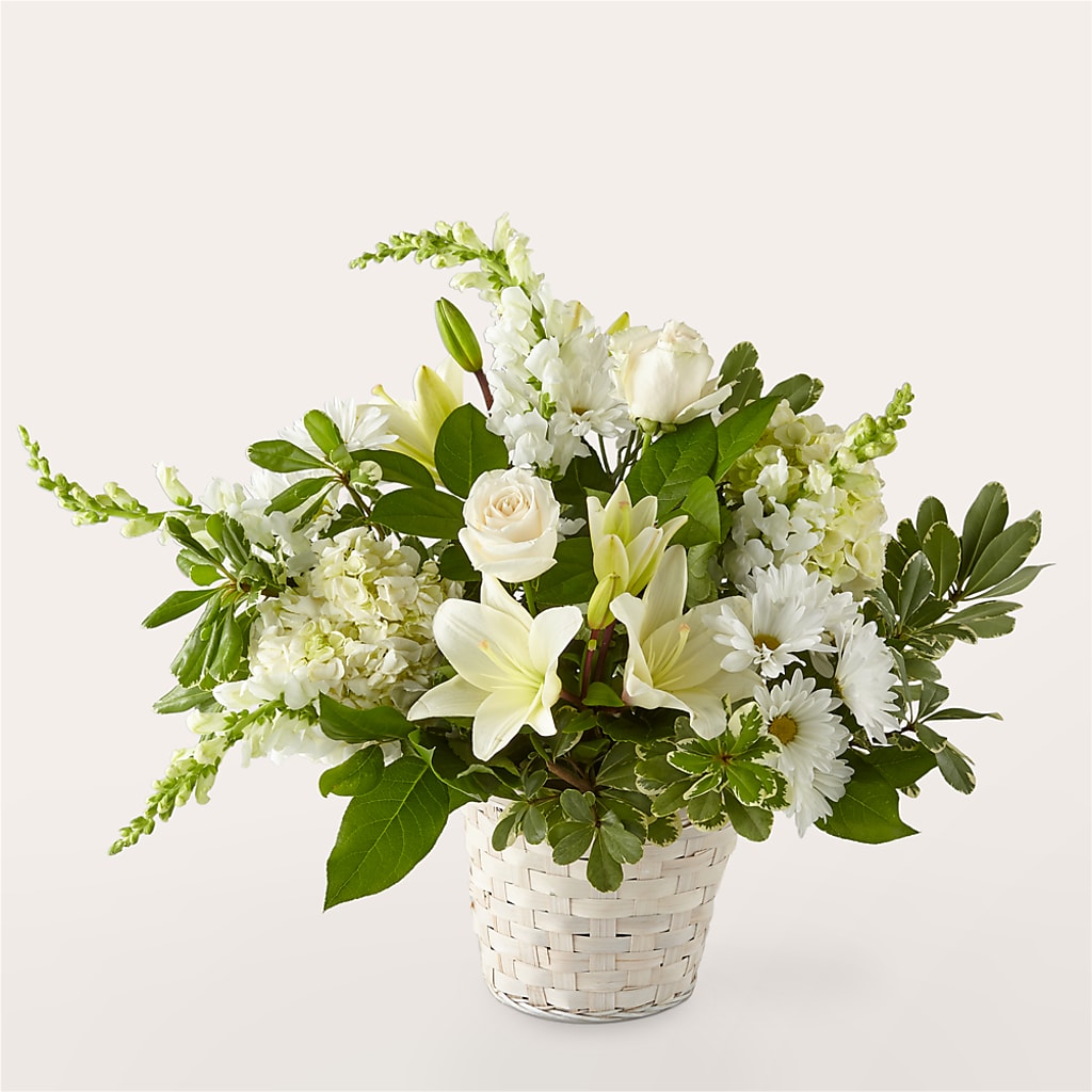 Ivory Elegance Floral Basket – Gateway Florist, Rockwood TN