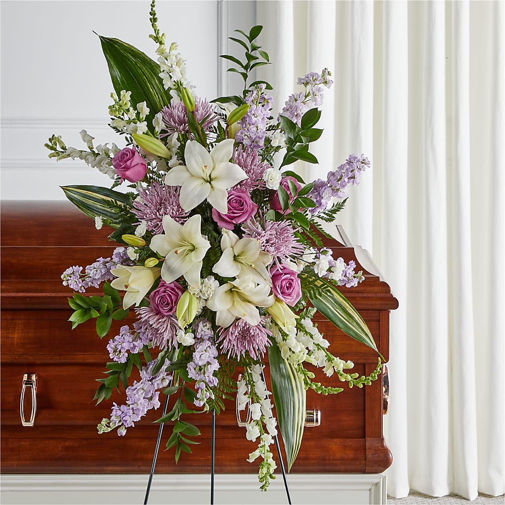 Grateful Hearts Standing Spray – Gateway Florist, Rockwood TN
