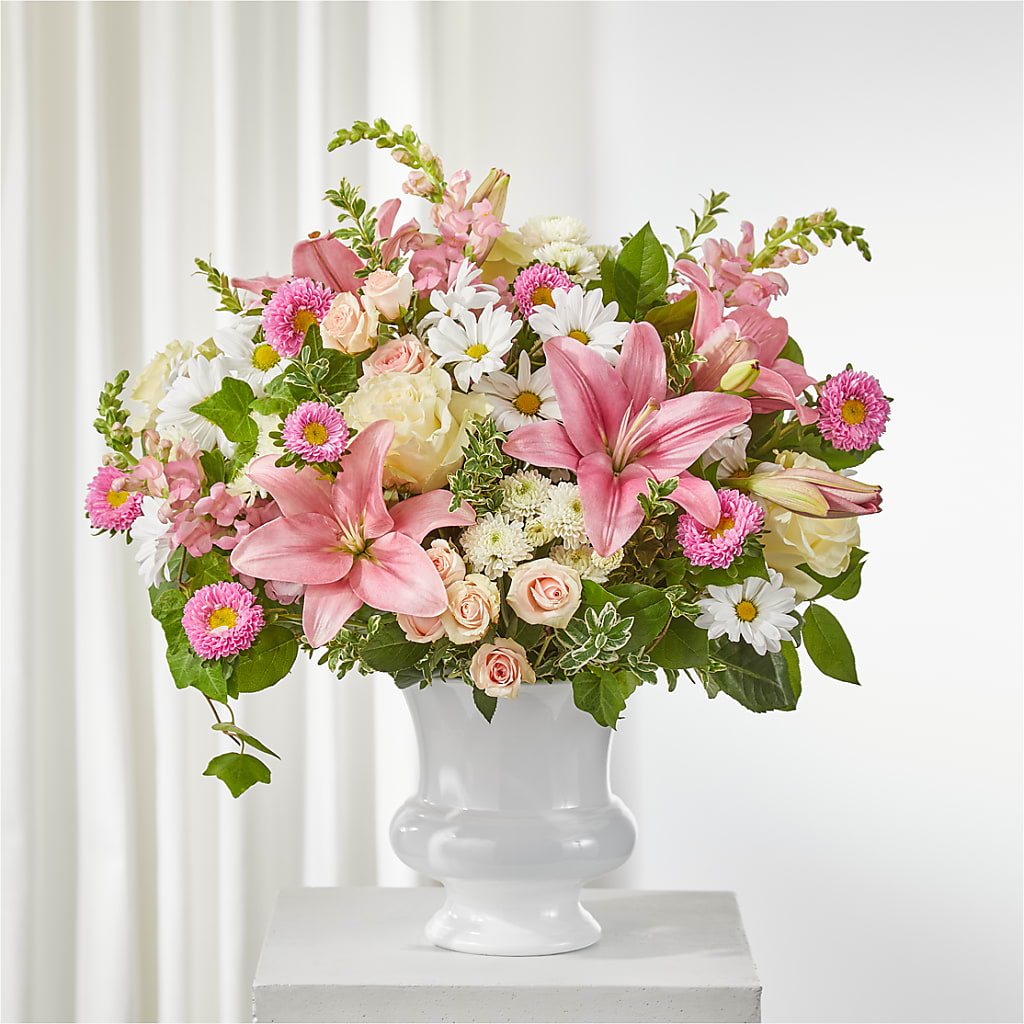 Empathetic Blooms Urn Arrangement – Gateway Florist, Rockwood TN