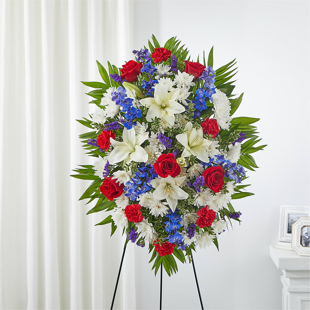 Cherished Service Standing Spray – Gateway Florist, Rockwood TN
