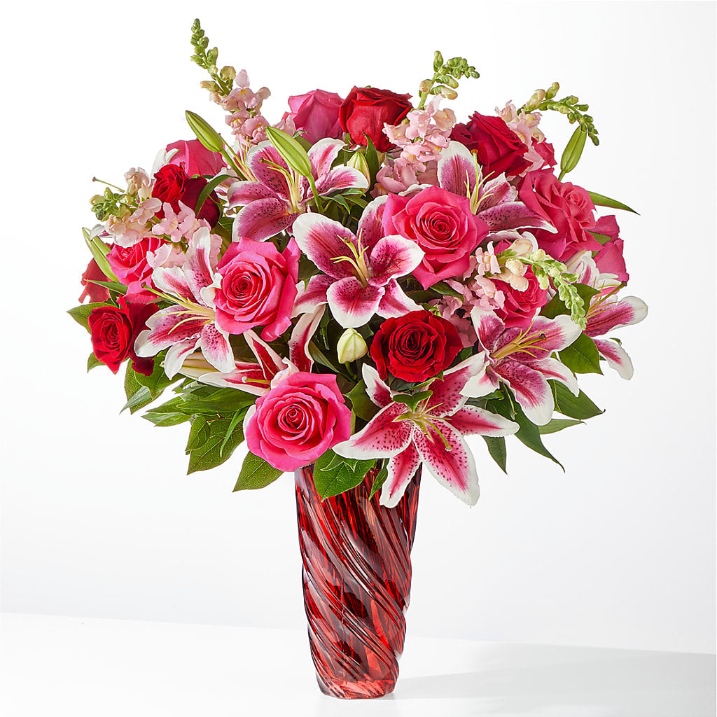 Always You Bouquet with Luxe Swirl Vase – Gateway Florist, Rockwood TN