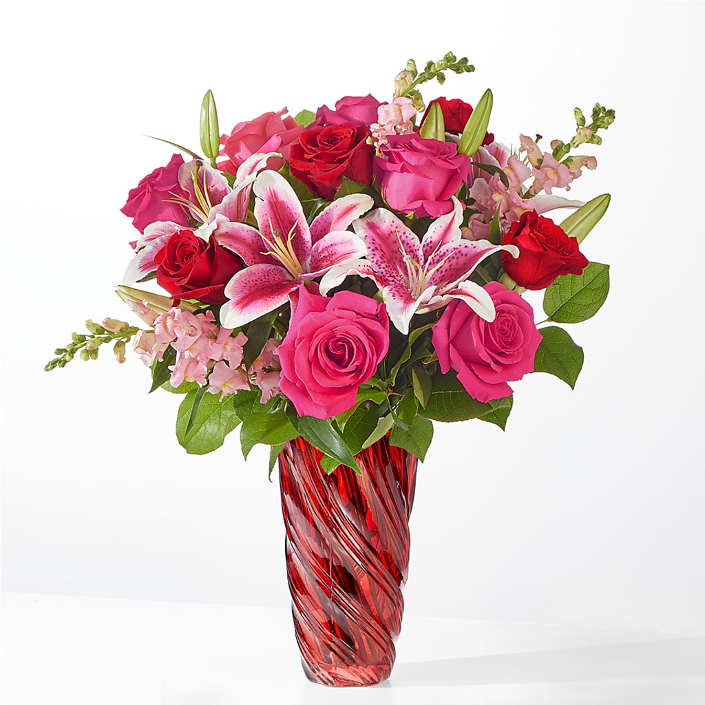 Always You Bouquet with Luxe Swirl Vase – Gateway Florist, Rockwood TN