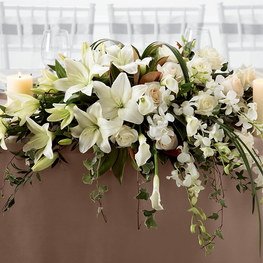 White Linen Arrangement – Gateway Florist, Rockwood TN
