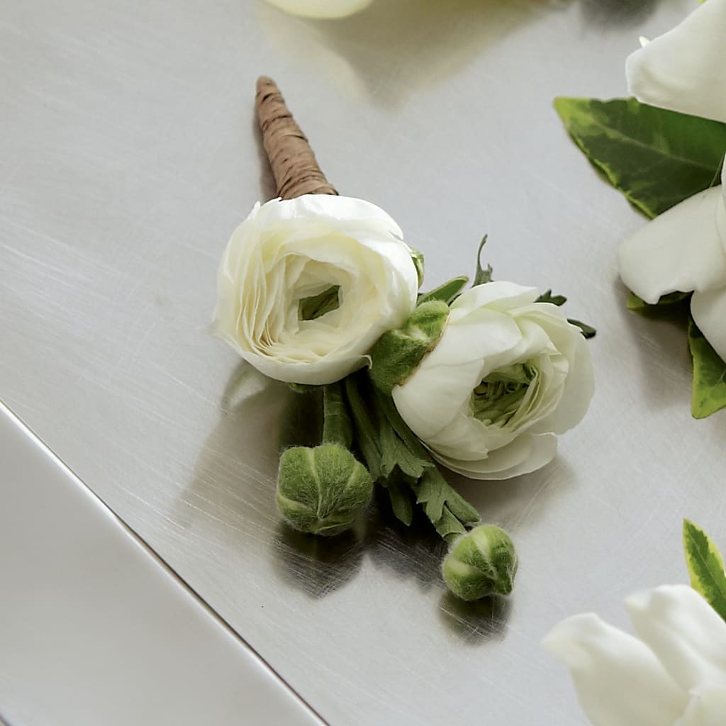 White Ranunculus Boutonniere – Gateway Florist, Rockwood TN