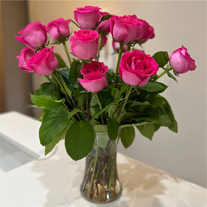 Long Stem Pink Rose Bouquet –  Gateway Florist, Rockwood TN