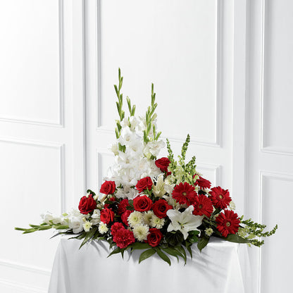 Crimson & White Arrangement –  Gateway Florist, Rockwood TN