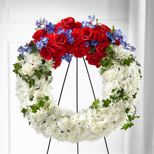 Patriotic Passion Wreath –  Gateway Florist, Rockwood TN