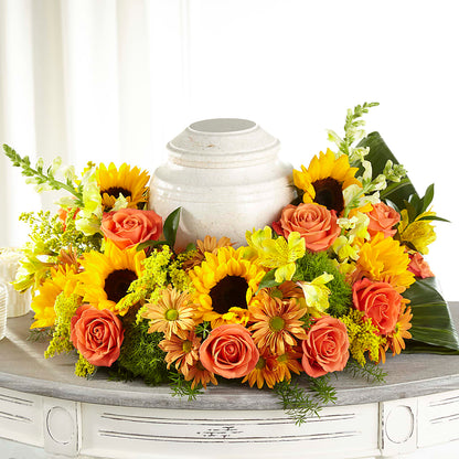 Faithful Sunflower Cremation Adornment –  Gateway Florist, Rockwood TN