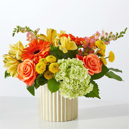 Autumn Sunshine Bouquet with Ivory Vase –  Gateway Florist, Rockwood TN