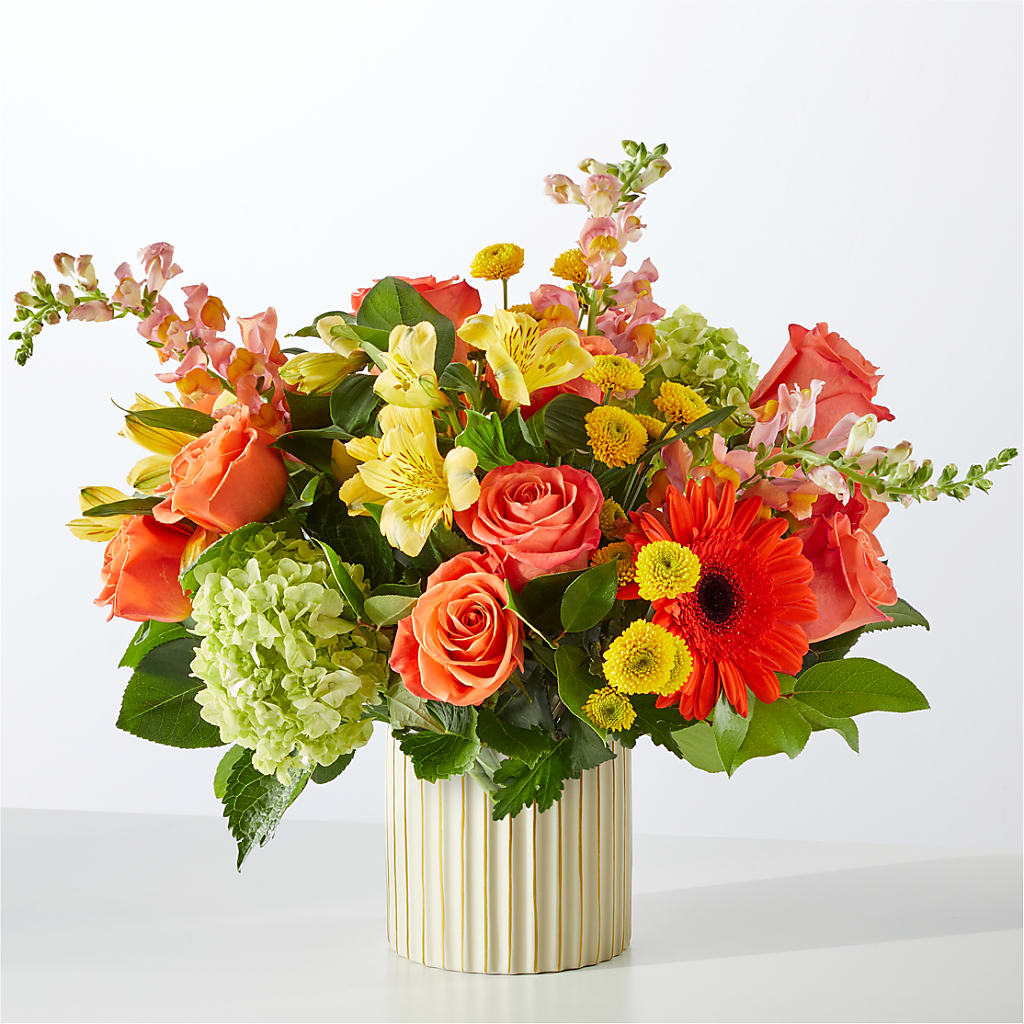 Autumn Sunshine Bouquet with Ivory Vase –  Gateway Florist, Rockwood TN