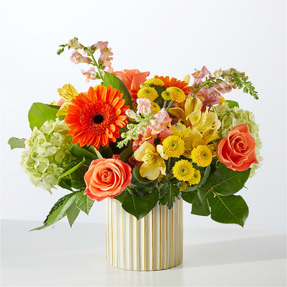 Autumn Sunshine Bouquet with Ivory Vase –  Gateway Florist, Rockwood TN