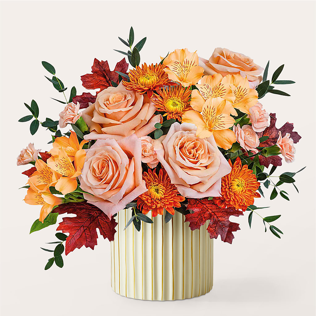 Spiced Latte Bouquet with Ivory Vase –  Gateway Florist, Rockwood TN