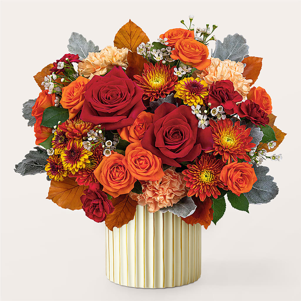 Merlot Bouquet with Ivory Vase –  Gateway Florist, Rockwood TN