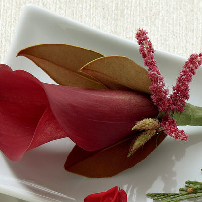 Red Calla Boutonniere –  Gateway Florist, Rockwood TN
